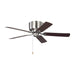 Generation Lighting - 5LDH52BS - 52"Ceiling Fan - Linden 52 Hugger - Brushed Steel