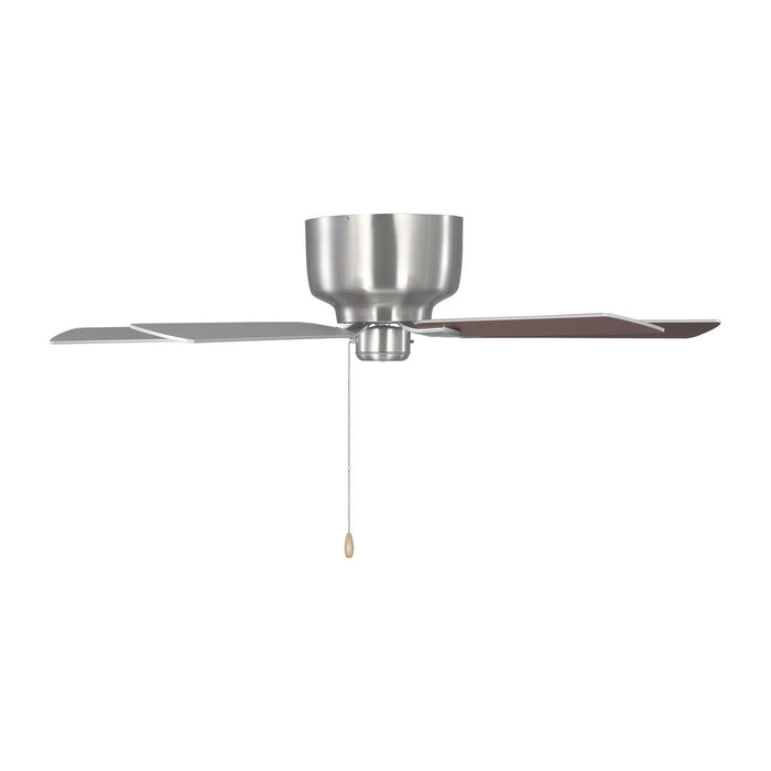 Generation Lighting - 5LDH52BS - 52"Ceiling Fan - Linden 52 Hugger - Brushed Steel