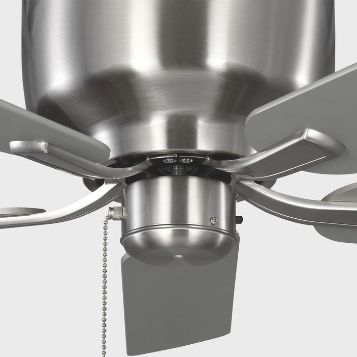 Generation Lighting - 5LDH52BS - 52"Ceiling Fan - Linden 52 Hugger - Brushed Steel