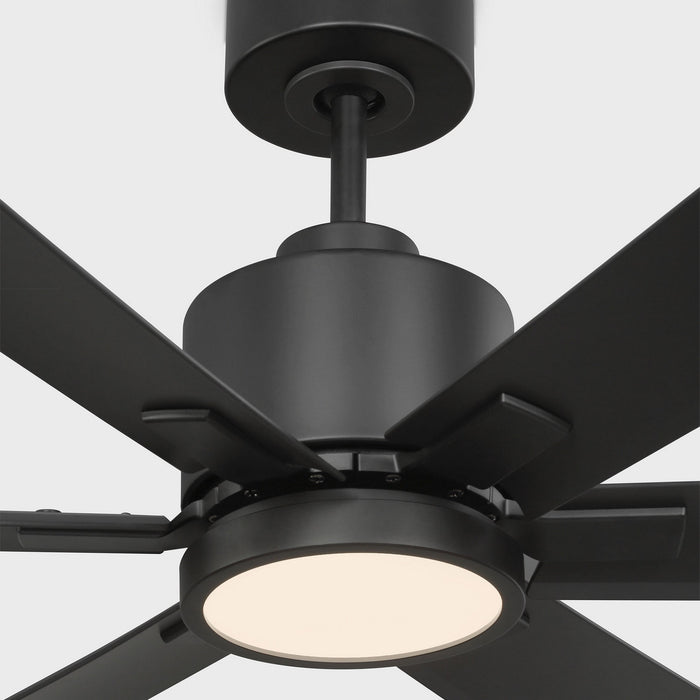 Generation Lighting - 6FLSM52MBKD - 52"Ceiling Fan - Flera Smart 52 LED - Midnight Black