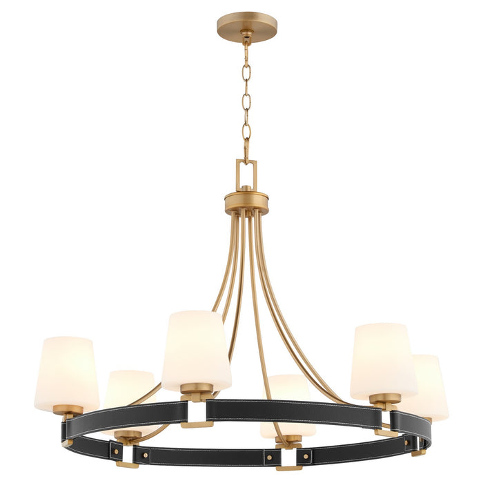 Quorum - 635-6-80 - Six Light Chandelier - Hidalgo - Aged Brass