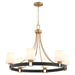 Quorum - 635-6-80 - Six Light Chandelier - Hidalgo - Aged Brass
