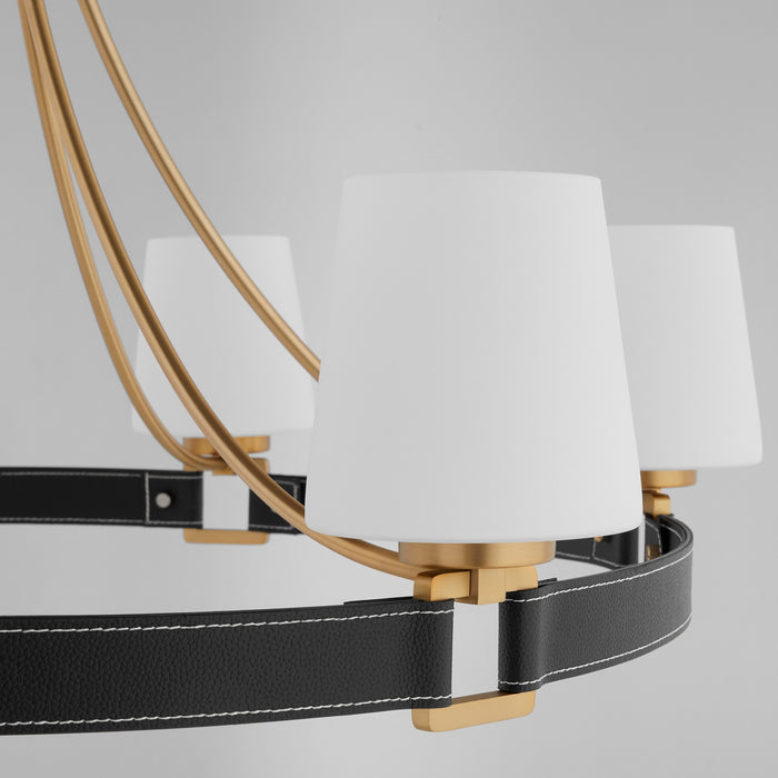 Quorum - 635-6-80 - Six Light Chandelier - Hidalgo - Aged Brass