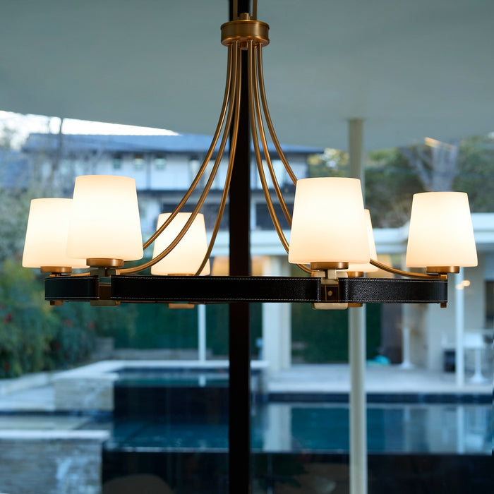 Quorum - 635-6-80 - Six Light Chandelier - Hidalgo - Aged Brass