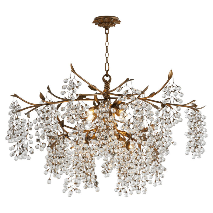 Quorum - 670-8-46 - Eight Light Chandelier - Glicina - Natural Brass