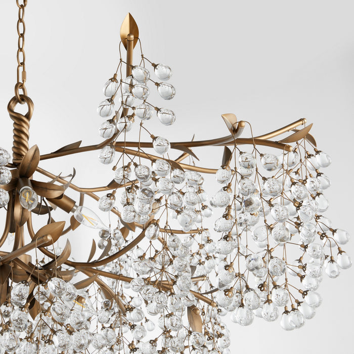 Quorum - 670-8-46 - Eight Light Chandelier - Glicina - Natural Brass