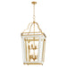 Quorum - 840-8-0847 - Eight Light Pendant - Loire - Studio White|Brushed Brass