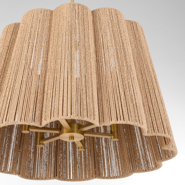 Quorum - 851-6-47 - Six Light Pendant - Anton - Brushed Brass