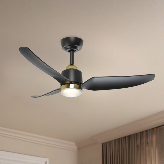 Kuzco Lighting - CF72942-BG/MB-5CCT - 42" Ceiling Fan - Hugo - Brushed Gold/Matte Black