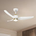 Kuzco Lighting - CF72942-BG/WH-5CCT - 42" Ceiling Fan - Hugo - Brushed Gold/Matte White