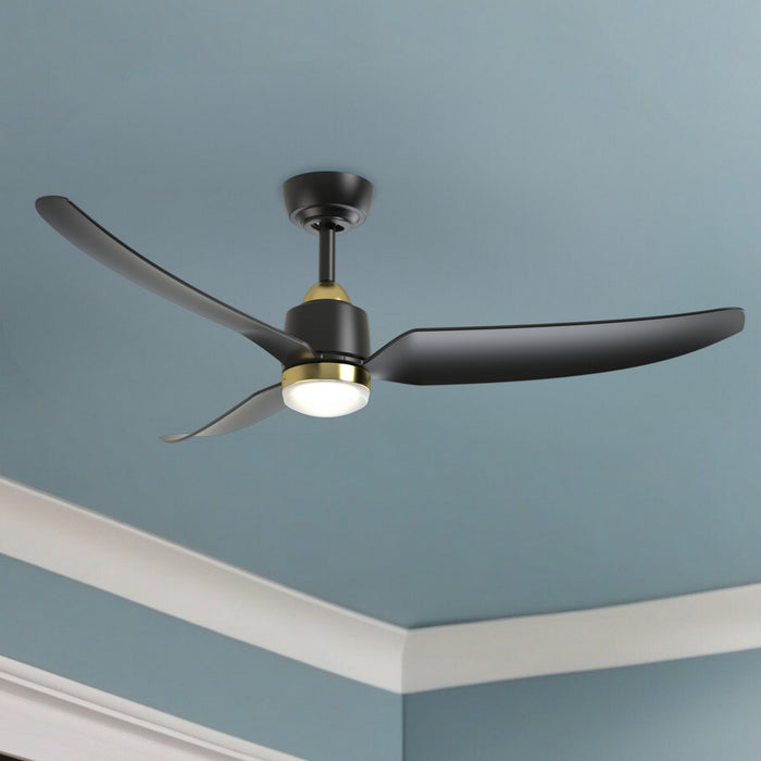 Kuzco Lighting - CF72952-BG/MB-5CCT - 52" Ceiling Fan - Hugo - Brushed Gold/Matte Black