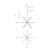 Kuzco Lighting - CH14356-BN-UNV - LED Chandelier - Sirius - Brushed Nickel