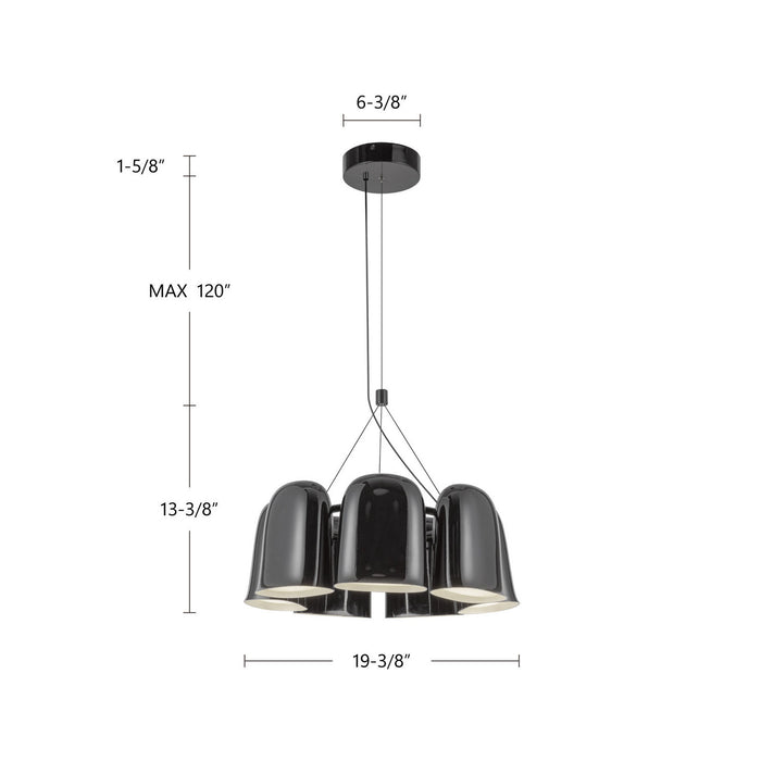 Kuzco Lighting - CH21120-VB-UNV - LED Chandelier - Bell - Vintage Brass