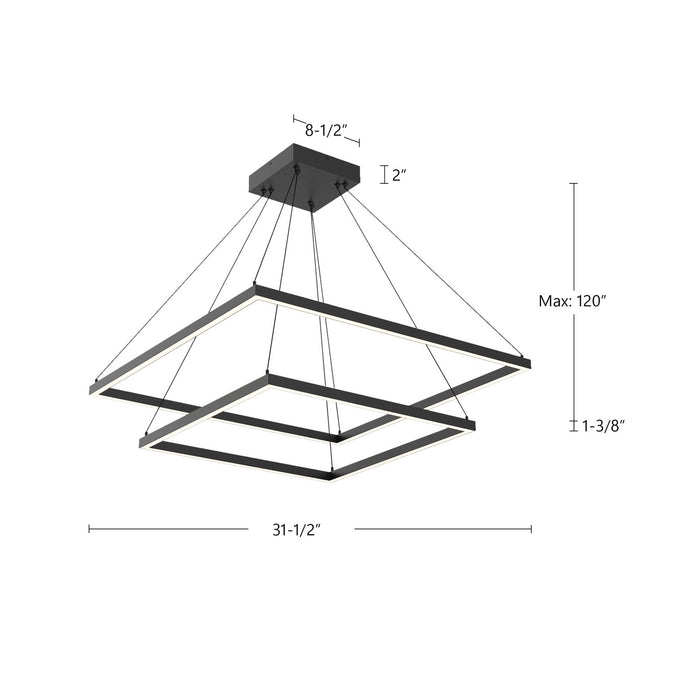 Kuzco Lighting - CH88232-BK-UNV-010 - LED Chandelier - Piazza - Black