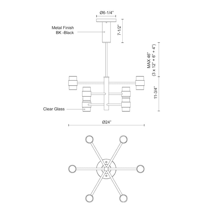 Kuzco Lighting - EP48224-BK-UNV - LED Outdoor Pendant - Copenhagen - Black