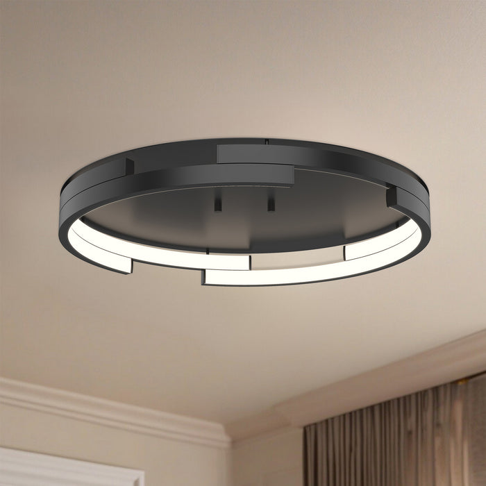 Kuzco Lighting - FM52719-BK-UNV-010 - LED Flush Mount - Anello Minor - Black