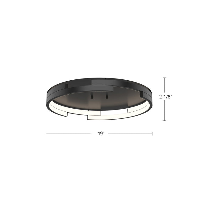 Kuzco Lighting - FM52719-BK-UNV-010 - LED Flush Mount - Anello Minor - Black
