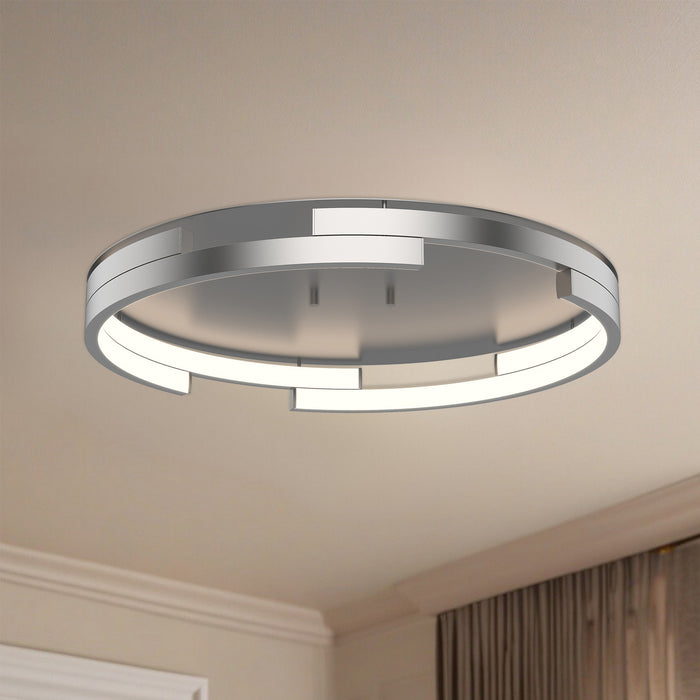 Kuzco Lighting - FM52719-BN-UNV-010 - LED Flush Mount - Anello Minor - Brushed Nickel