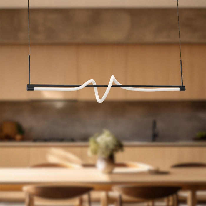 Kuzco Lighting - LP95354-BK-UNV - LED Linear Pendant - Cursive - Black