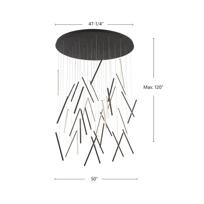 Kuzco Lighting - MP14850-BK-UNV-010 - LED Pendant - Chute - Black