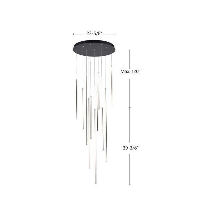 Kuzco Lighting - MP14924-BK-UNV-010 - LED Pendant - Chute - Black