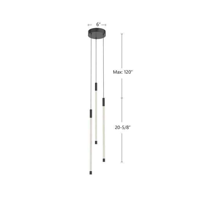 Kuzco Lighting - MP75221-BK-UNV - LED Pendant - Motif - Black