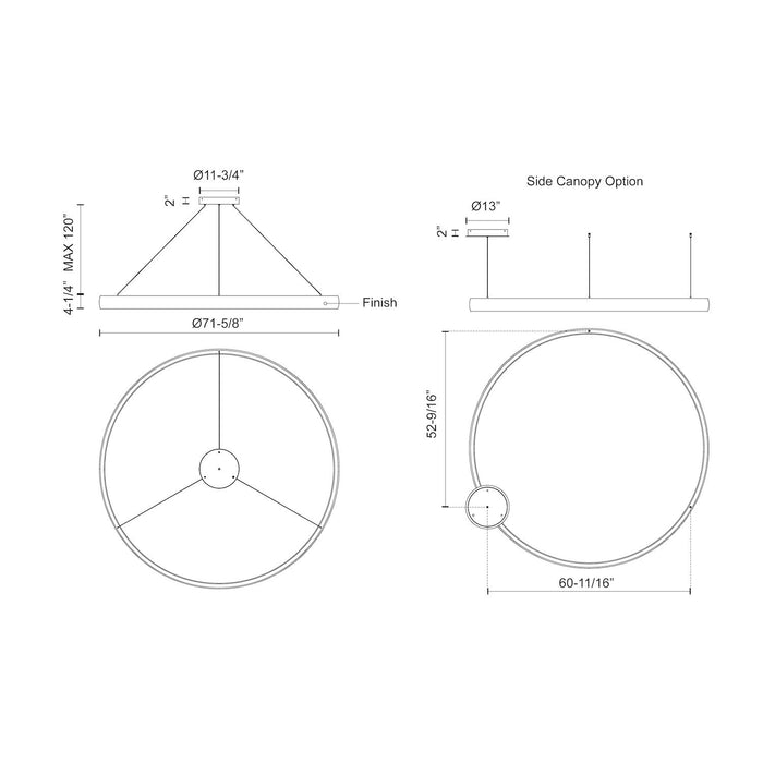 Kuzco Lighting - PD22772-BK-UNV-010 - LED Pendant - Halo - Black