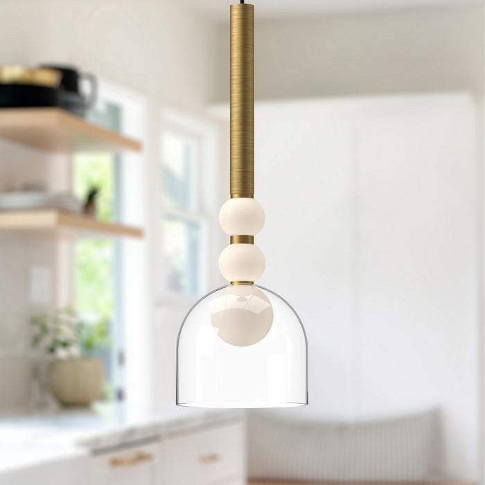 Kuzco Lighting - PD30505-BG/CL-UNV - LED Pendant - Rise - Brushed Gold/Clear