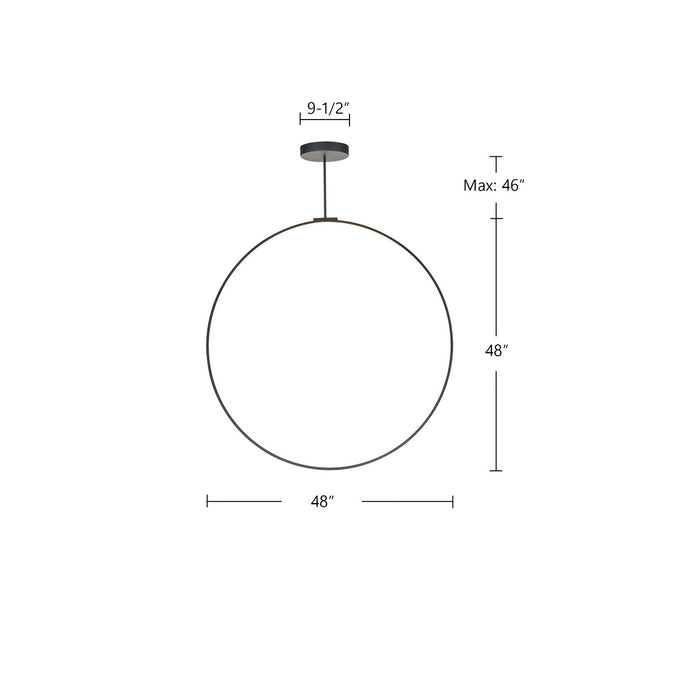 Kuzco Lighting - PD82548-BK-UNV-010 - LED Pendant - Cirque - Black