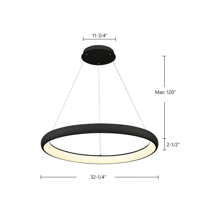 Kuzco Lighting - PD82732-BK-UNV-010 - LED Pendant - Cortana - Black
