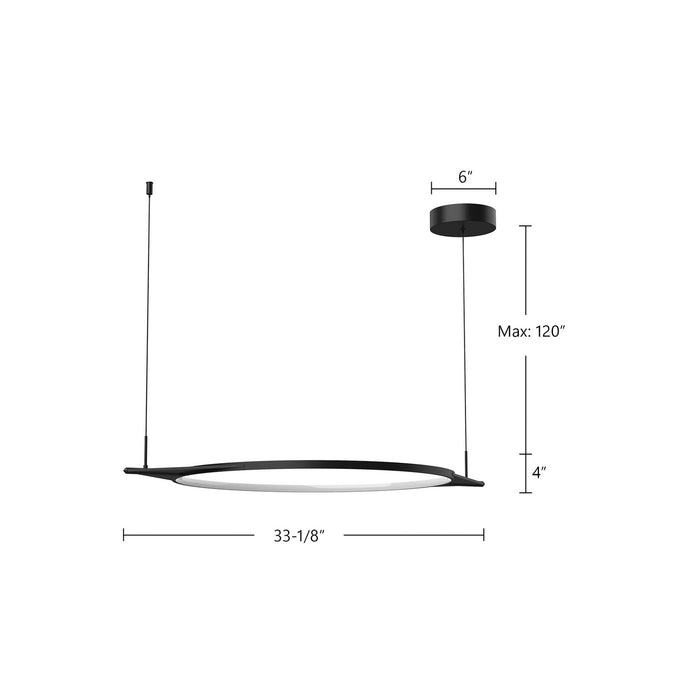 Kuzco Lighting - PD84436-BK-UNV - LED Pendant - Serif - Black