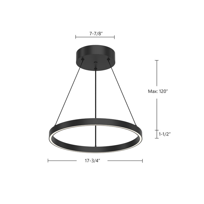 Kuzco Lighting - PD87718-BK-UNV-010 - LED Pendant - Cerchio - Black