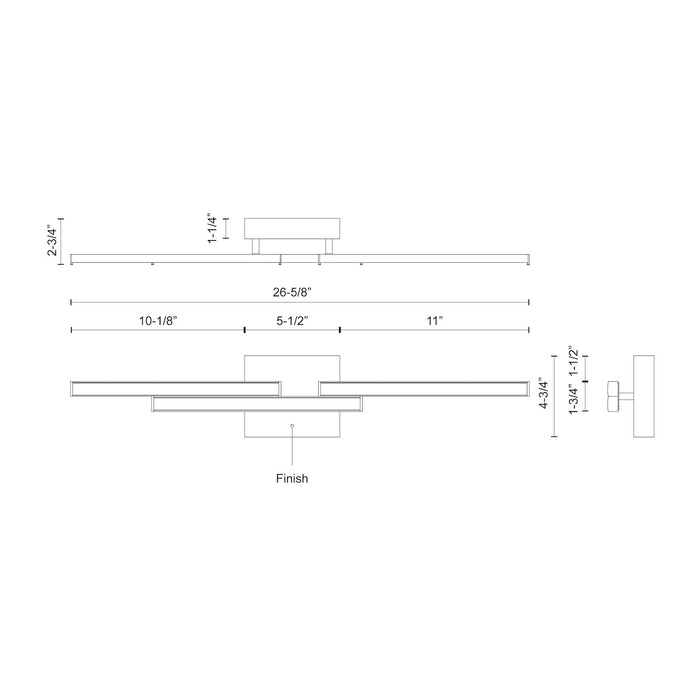 Kuzco Lighting - VL52727-BN-UNV - LED Vanity - Anello Minor - Brushed Nickel