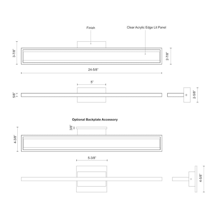 Kuzco Lighting - VL63624-BN-UNV - LED Vanity - Brio - Brushed Nickel