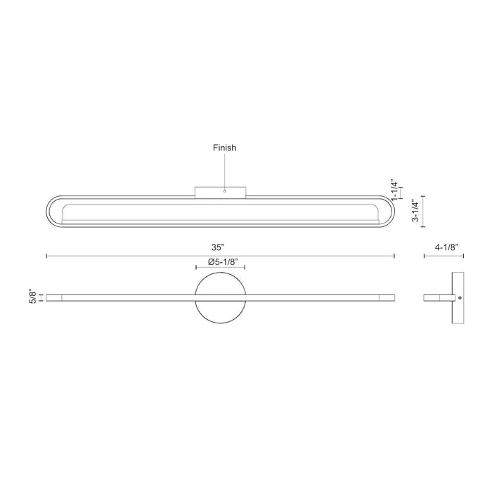 Kuzco Lighting - VL63736-CH-UNV - LED Vanity - Marlon - Chrome