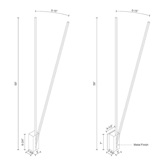 Kuzco Lighting - WS13760-BN-UNV - LED Wall Sconce - Lever - Brushed Nickel