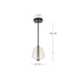 Kuzco Lighting - PD62511-BK/LG-UNV - LED Pendant - Mulberry - Black/Light Guide