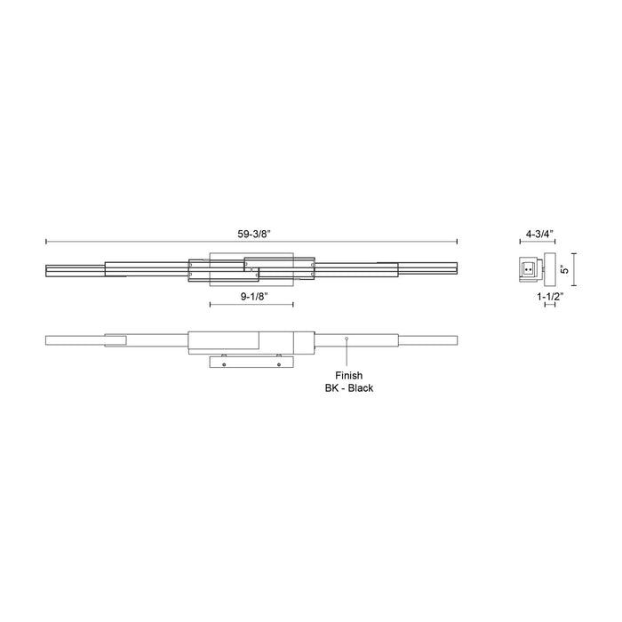 Kuzco Lighting - WS29560-BK-UNV - LED Wall Sconce - Enzo - Black
