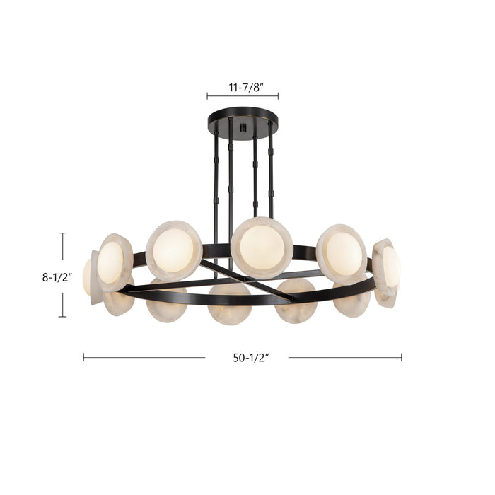 Alora - CH320050UBAR-UNV - LED Chandelier - Alonso - Urban Bronze/Alabaster