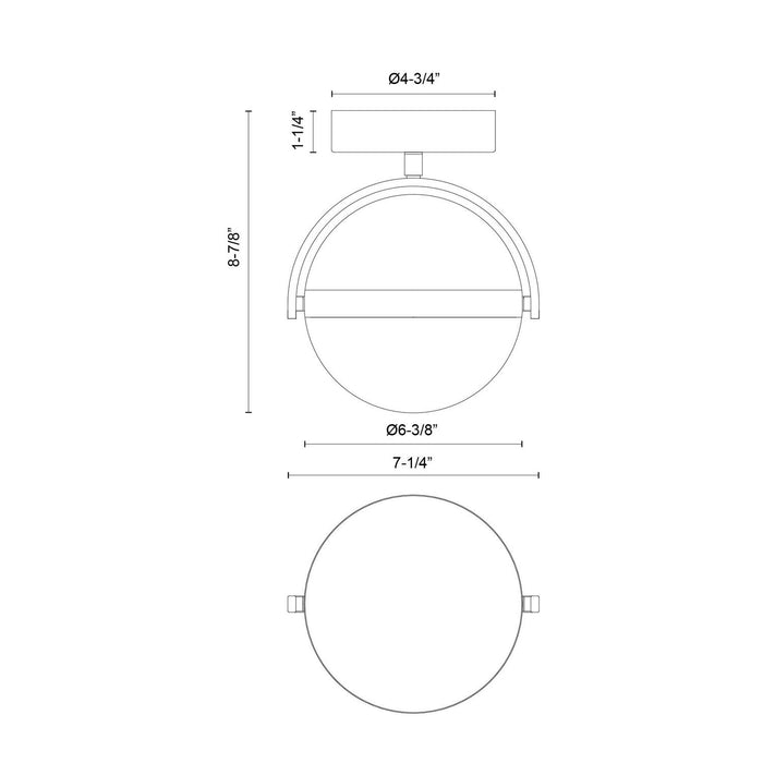 Alora - FM301001BG-UNV - LED Flush Mount - Globo - Brushed Gold