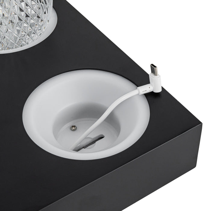 Alora - K-3219-CGR-8-BK - Charging Station - Marni - Black