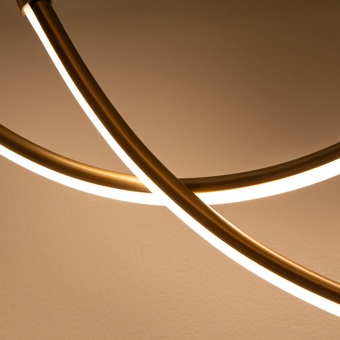 Alora - LP317448VB-UNV - LED Linear Pendant - Aryas - Vintage Brass