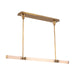 Alora - LP348148VBFR-UNV - LED Linear Pendant - Edwin - Vintage Brass/Frosted Ribbed Glass