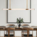 Alora - LP348148VBFR-UNV - LED Linear Pendant - Edwin - Vintage Brass/Frosted Ribbed Glass