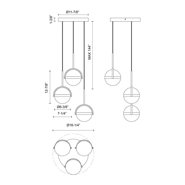 Alora - MP301003MB-UNV - LED Pendant - Globo - Matte Black