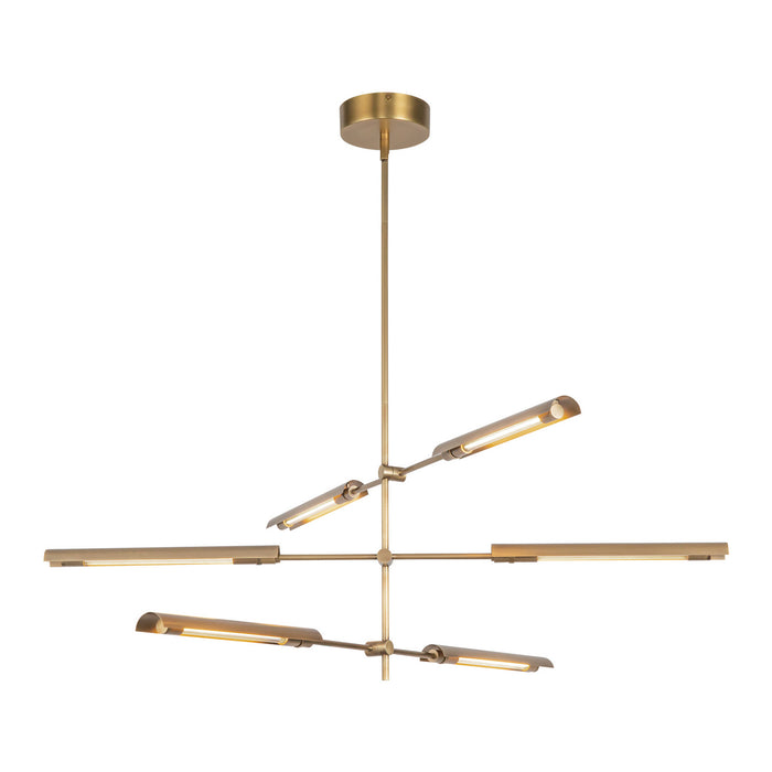 Alora - MP316406VBMS-UNV - LED Pendant - Astrid - Metal Shade/Vintage Brass