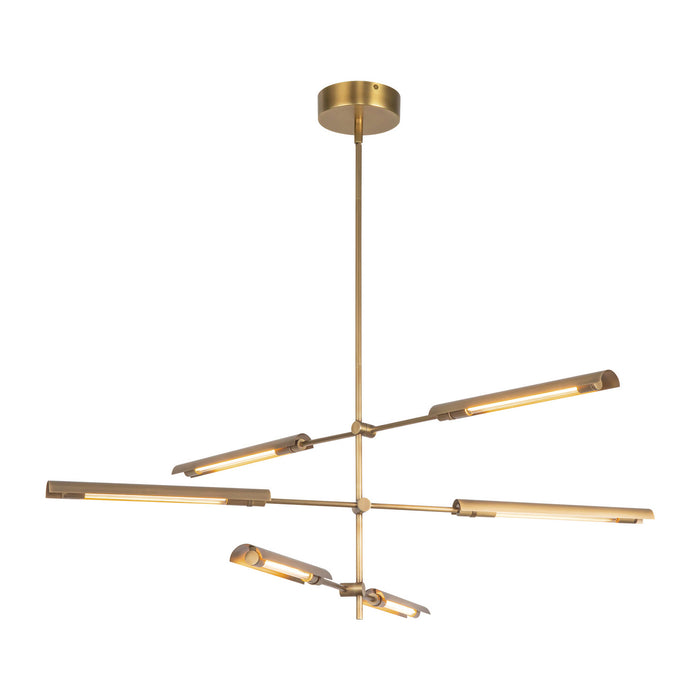 Alora - MP316406VBMS-UNV - LED Pendant - Astrid - Metal Shade/Vintage Brass