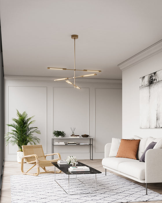 Alora - MP316406VBMS-UNV - LED Pendant - Astrid - Metal Shade/Vintage Brass