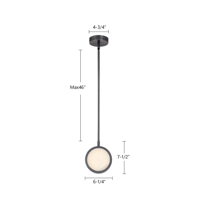 Alora - PD325106UBAR-UNV - LED Pendant - Blanco - Urban Bronze/Alabaster