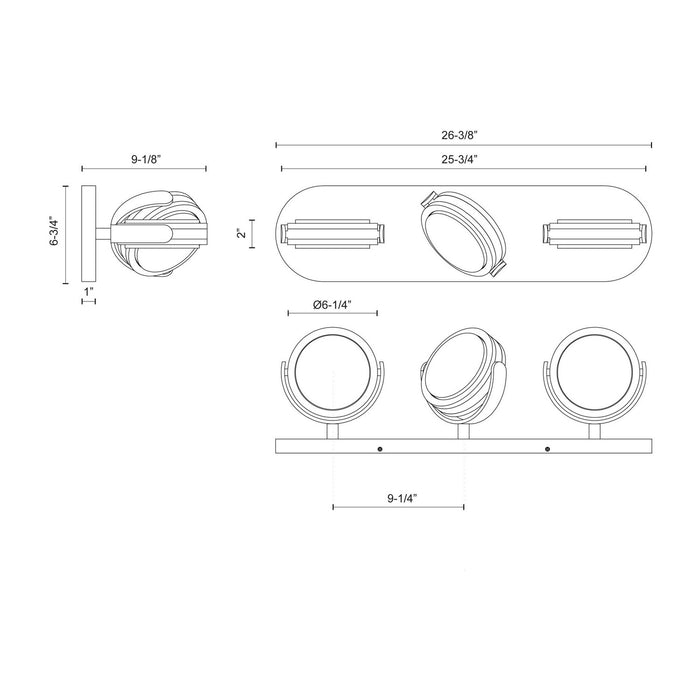 Alora - WV325326UBAR-UNV - LED Wall/Vanity - Blanco - Urban Bronze/Alabaster
